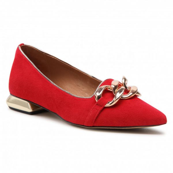 Scarpe basse R.POLAŃSKI - 1265 Czerwony Zamsz Scarpe basse R.POLAŃSKI - 1265 Czerwony Zamsz