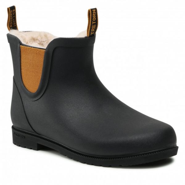 Wellington TRETORN - Kids Chelsea Winter 47263316 Black/Harvest Wellington TRETORN - Kids Chelsea Winter 47263316 Black/Harvest