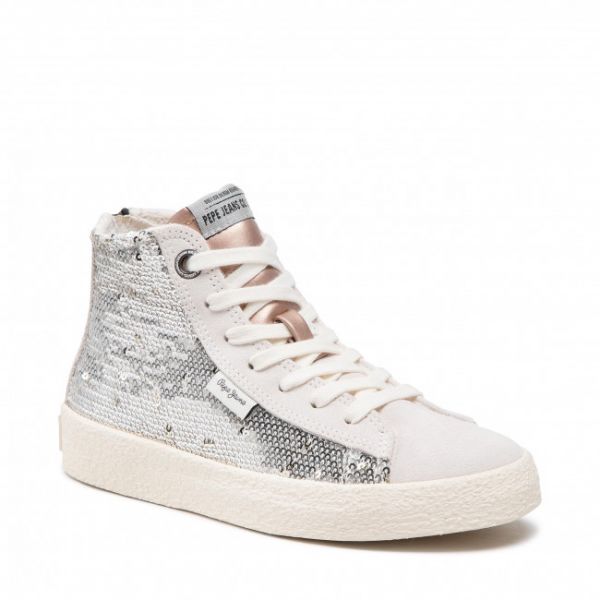 Sneakers PEPE JEANS - Portobello Girl PGS30409 Silver 934 Sneakers PEPE JEANS - Portobello Girl PGS30409 Silver 934