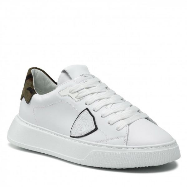 Sneakers PHILIPPE MODEL - Temple Low BTLU VC01 Blanc Militaire Sneakers PHILIPPE MODEL - Temple Low BTLU VC01 Blanc Militaire