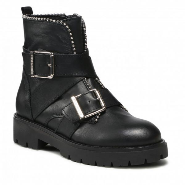Stivali STEVE MADDEN - Jhoofy SM15000141-03001-017 Black Leather Stivali STEVE MADDEN - Jhoofy SM15000141-03001-017 Black Leather