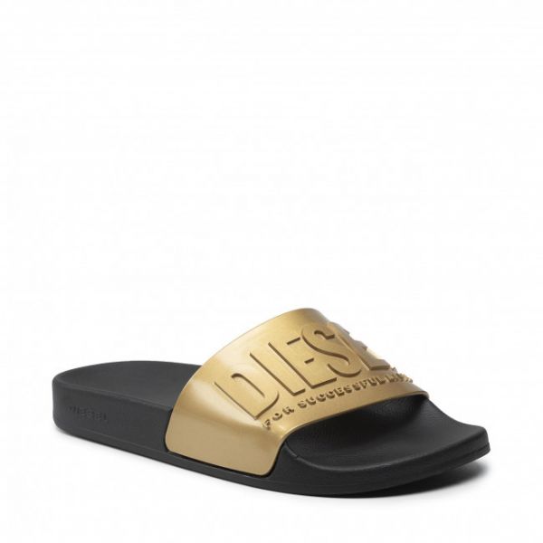 Ciabatte DIESEL - Sa-Mayemi W Y02580 P4186 H2582 Black/Gold Ciabatte DIESEL - Sa-Mayemi W Y02580 P4186 H2582 Black/Gold