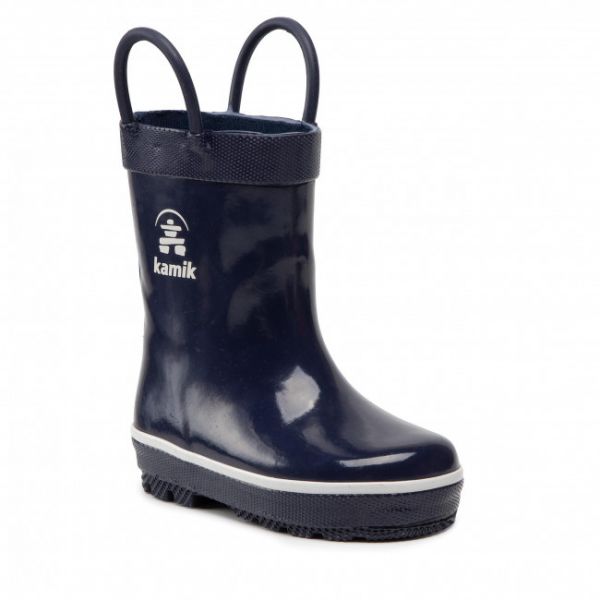 Wellington KAMIK - Splashed EK9778 Navy Wellington KAMIK - Splashed EK9778 Navy