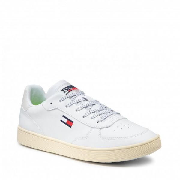 Sneakers TOMMY JEANS - Tommy Jeans Seasonal Cupsole EM0EM00673 White YBR Sneakers TOMMY JEANS - Tommy Jeans Seasonal Cupsole EM0EM00673 White YBR