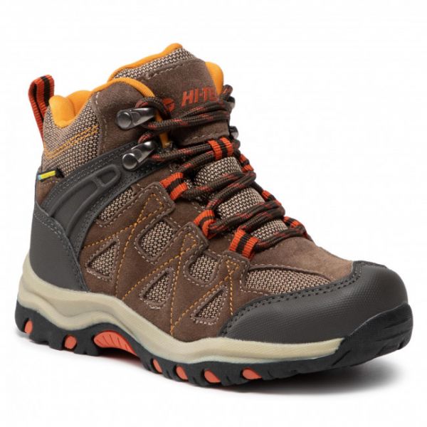 Scarpe da trekking Hi-Tec - Kaori Mid Wp Jr AVSAW18-HT-01-Q4 Brown/Dark Brown/Orange Scarpe da trekking Hi-Tec - Kaori Mid Wp Jr AVSAW18-HT-01-Q4 Brown/Dark Brown/Orange