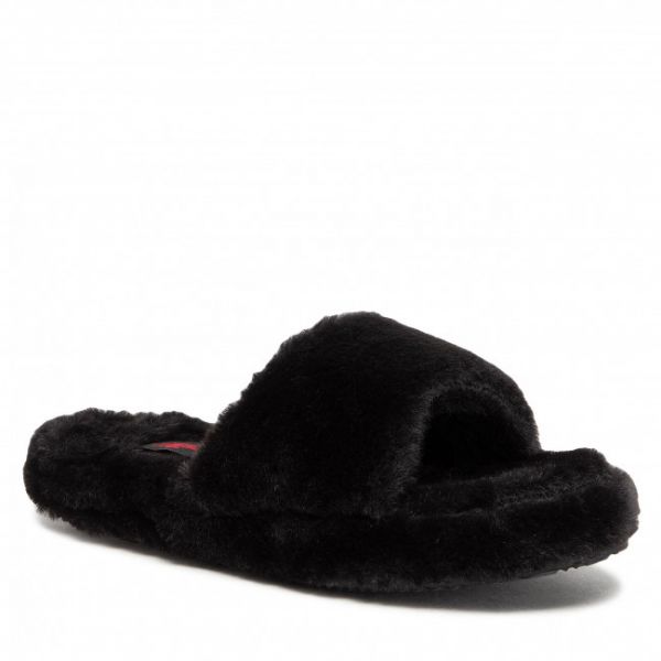 Pantofole POLO RALPH LAUREN - Fur Slide RF103304 Black/Fur Slide