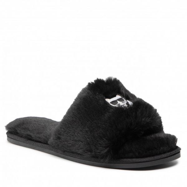 Pantofole KARL LAGERFELD - KL49001T Black Synth Fur