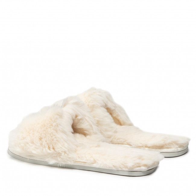 Pantofole KARL LAGERFELD - KL49001T White Synth Fur