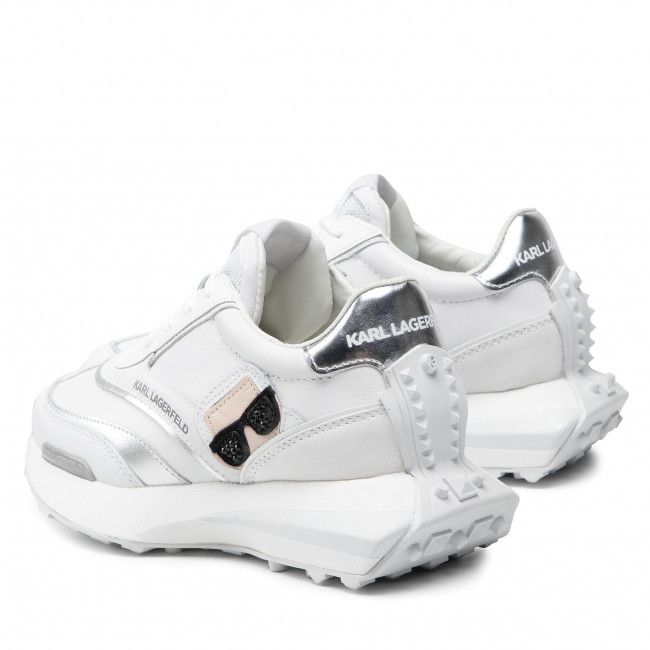 Sneakers KARL LAGERFELD - KL62930 White Lthr/Sde W/Silver