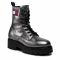 Scarponcini TOMMY JEANS - Metallic Lace Up Boot EN0EN01604 Gun Metal 0IN