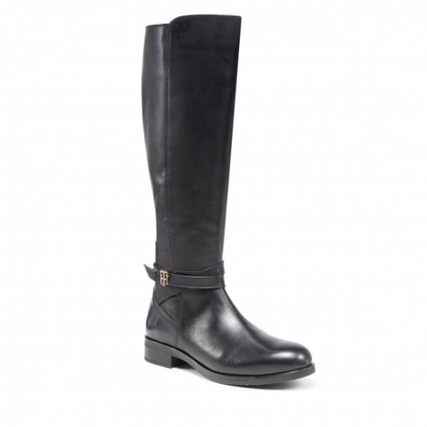 Stivali TOMMY HILFIGER - Th Hardware On Belt Longboot FW0FW05963 Black BDS Stivali TOMMY HILFIGER - Th Hardware On Belt Longboot FW0FW05963 Black BDS