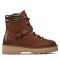 Tronchetti TOMMY HILFIGER - Polished Leather Flat Boot FW0FW06042 Winter Cognac GVI