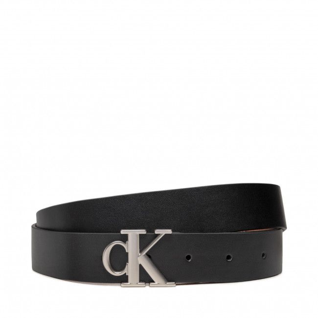 Cintura da donna CALVIN KLEIN JEANS - Mono Hardware Round Rev Plq 30Mm K60K607601 Black/Cuoio 00V