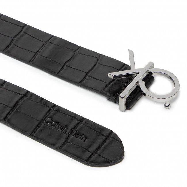 Cintura da donna Calvin Klein - Ck Low Fix Belt 30Mm Croco K60K608905 BAX
