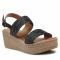 Sandali JANA - 8-28230-36 Black/Anthra 029