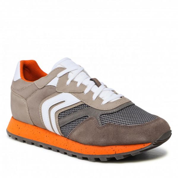 Sneakers GEOX - U Ponente A U16CPA 014EK C6181 Lt Taupe/Orange Sneakers GEOX - U Ponente A U16CPA 014EK C6181 Lt Taupe/Orange