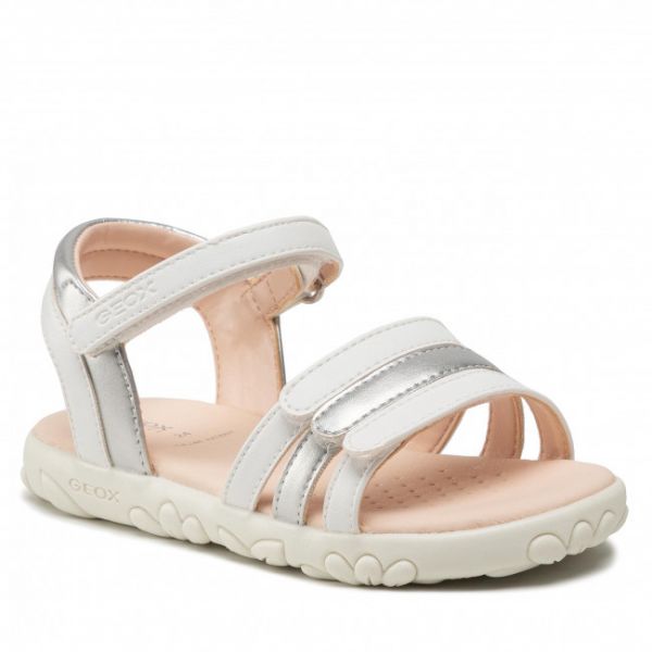Sandali Geox - J S.Haiti G. A J258ZA 054AJ C0007 M White/Silver Sandali Geox - J S.Haiti G. A J258ZA 054AJ C0007 M White/Silver