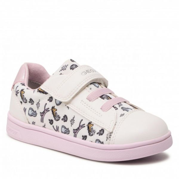 Sneakers GEOX - B Djrock G. A B151WA 0AW54 C0406 S White/Pink Sneakers GEOX - B Djrock G. A B151WA 0AW54 C0406 S White/Pink