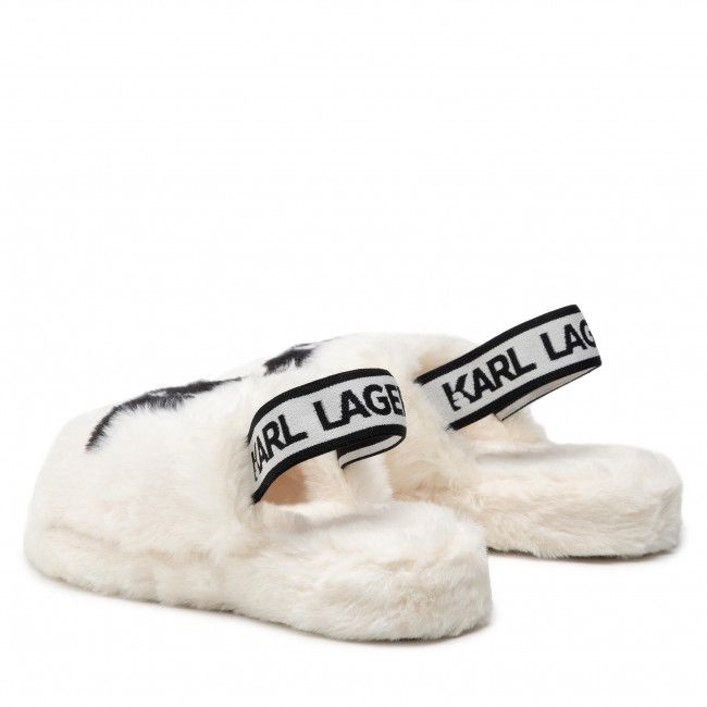 Pantofole KARL LAGERFELD - KL40200 White Synth Fur