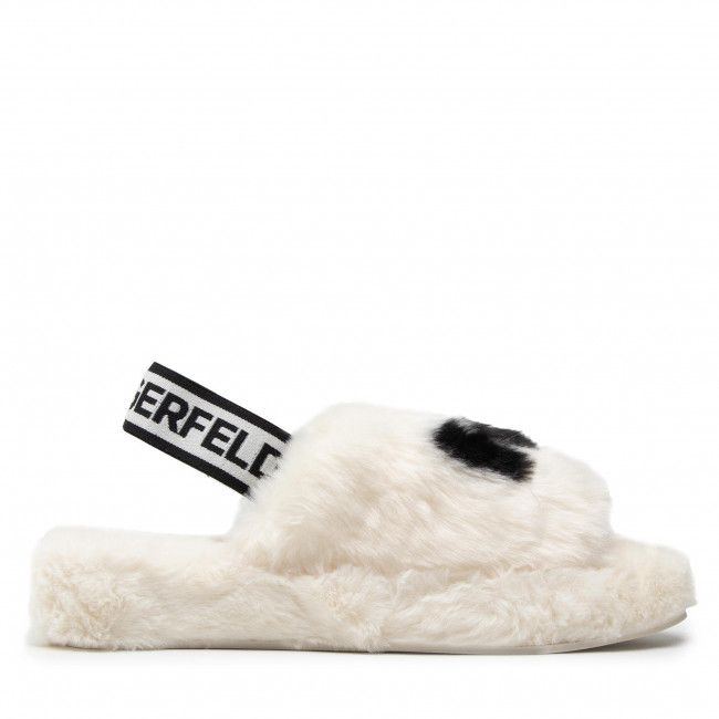 Pantofole KARL LAGERFELD - KL40200 White Synth Fur