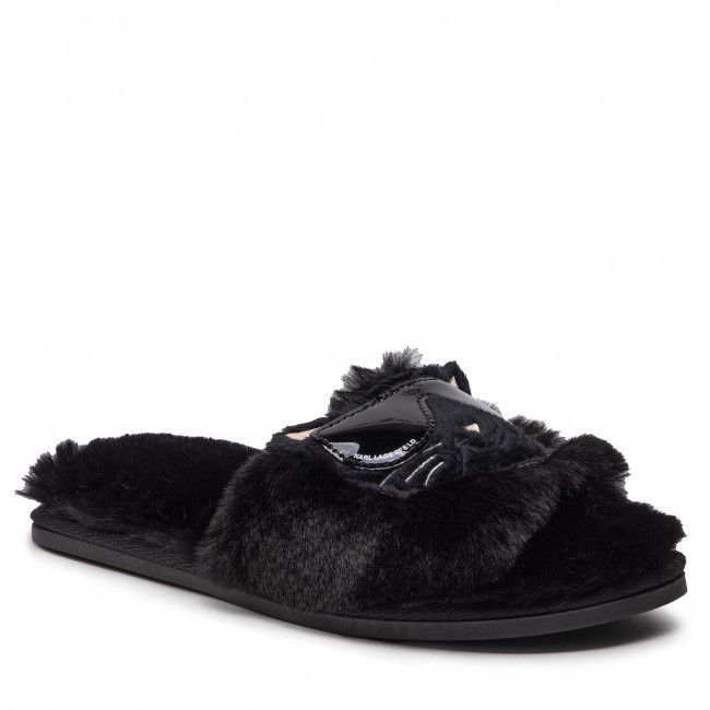 Pantofole KARL LAGERFELD - KL49110 Black Synth Fur