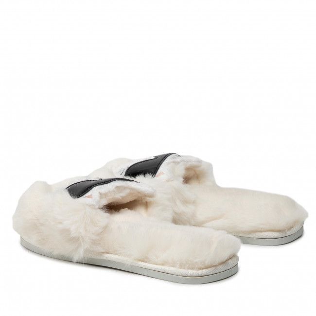 Pantofole KARL LAGERFELD - KL49110 White Synth Fur