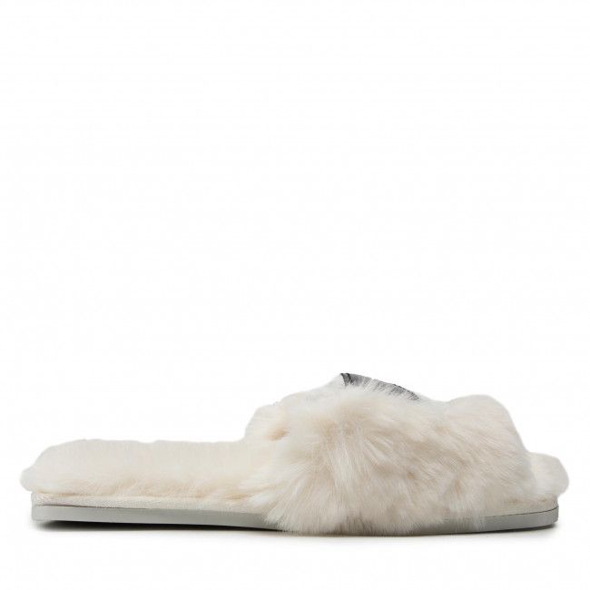 Pantofole KARL LAGERFELD - KL49110 White Synth Fur