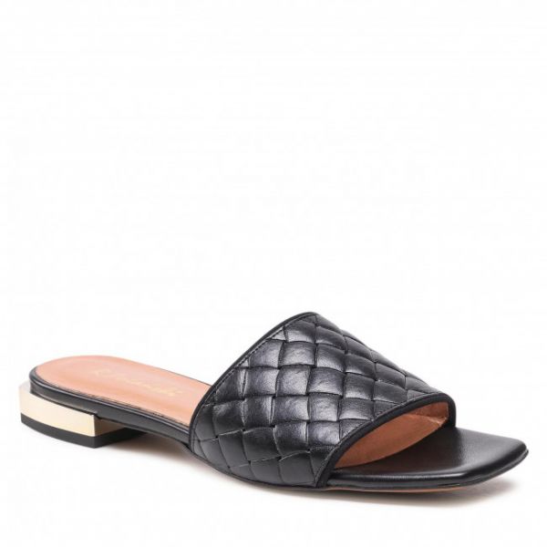 Ciabatte R.POLAŃSKI - 1313 Czarna Plecionka