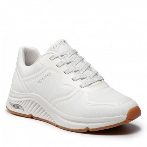 Sneakers SKECHERS - Mile Makers 155570/WHT White Sneakers SKECHERS - Mile Makers 155570/WHT White