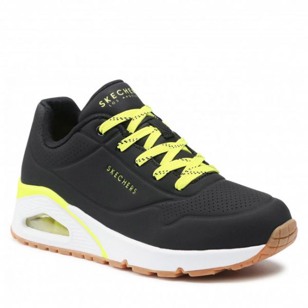 Sneakers SKECHERS - Uno 155172/BKLM Black/Lime Sneakers SKECHERS - Uno 155172/BKLM Black/Lime