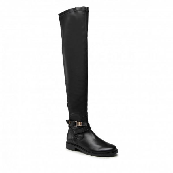 Stivali sopra il ginocchio TOMMY HILFIGER - Th Hardware Overknee Boot FW0FW06057 Black BDS Stivali sopra il ginocchio TOMMY HILFIGER - Th Hardware Overknee Boot FW0FW06057 Black BDS