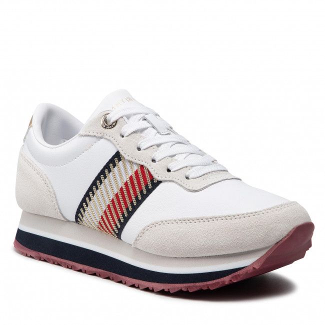 Sneakers TOMMY HILFIGER - Th Corporate Sequins Runner FW0FW06077 White YBR