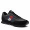 Sneakers Tommy Hilfiger - Essential Runner Flag Leather FM0FM03928 Black BDS