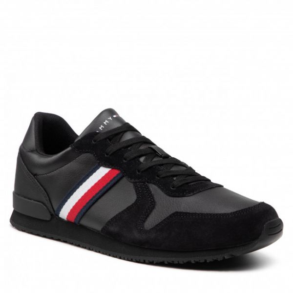 Sneakers Tommy Hilfiger - Iconic Leather Runner FM0FM03272 Black BDS Sneakers Tommy Hilfiger - Iconic Leather Runner FM0FM03272 Black BDS