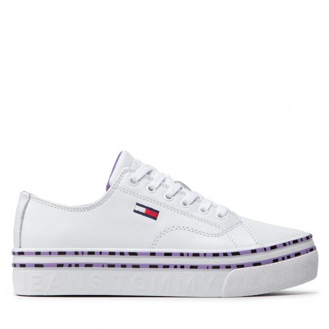 Sneakers TOMMY JEANS - Platform Wild Animal Sneaker EN0EN01626 White YBR