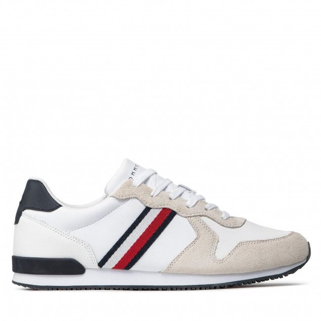 Sneakers Tommy Hilfiger - Iconic Leather Runner FM0FM03272 White YBR