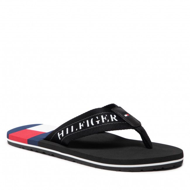 Infradito Tommy Hilfiger - Th Flag Mens Beach Sandal FM0FM03919 Black BDS