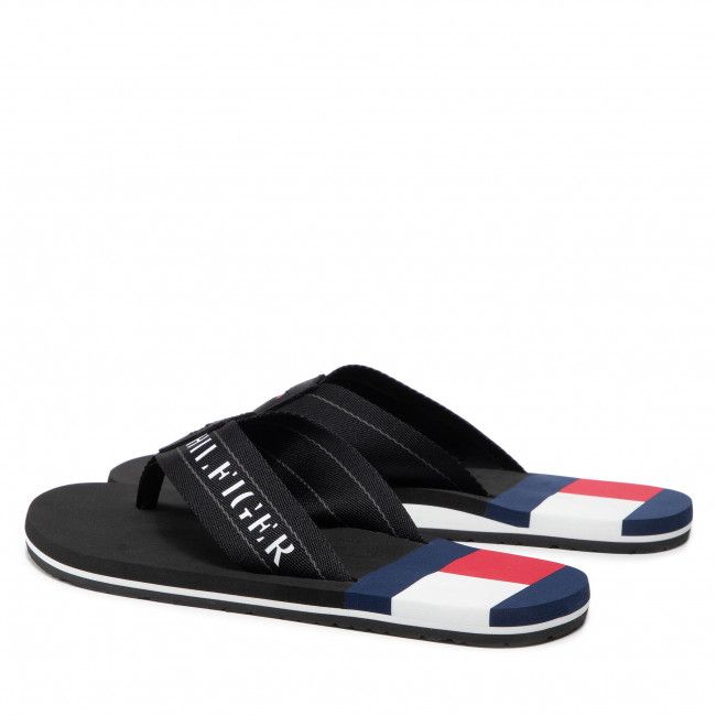 Infradito Tommy Hilfiger - Th Flag Mens Beach Sandal FM0FM03919 Black BDS