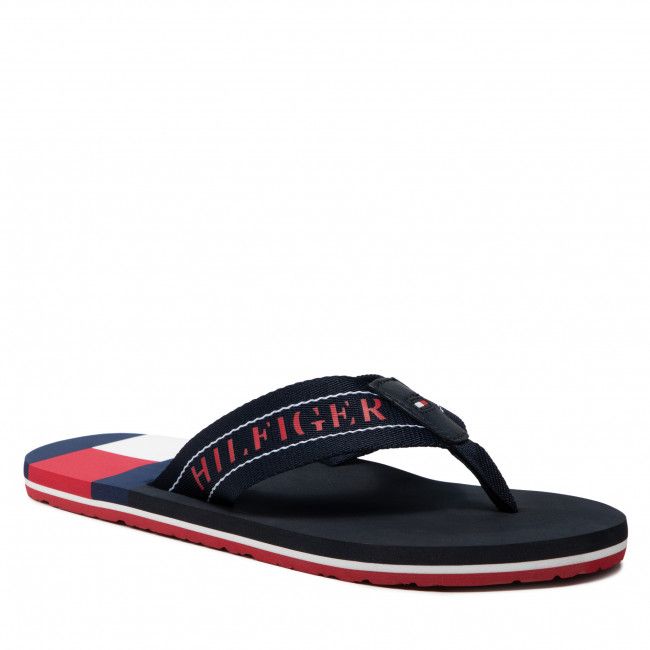 Infradito Tommy Hilfiger - Th Flag Mens Beach Sandal FM0FM03919 Desert Sky DW5