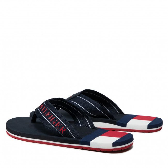 Infradito Tommy Hilfiger - Th Flag Mens Beach Sandal FM0FM03919 Desert Sky DW5