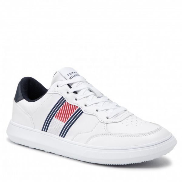 Sneakers TOMMY HILFIGER - Essential Leather Cupsole Evo FM0FM03904 White YBR Sneakers TOMMY HILFIGER - Essential Leather Cupsole Evo FM0FM03904 White YBR