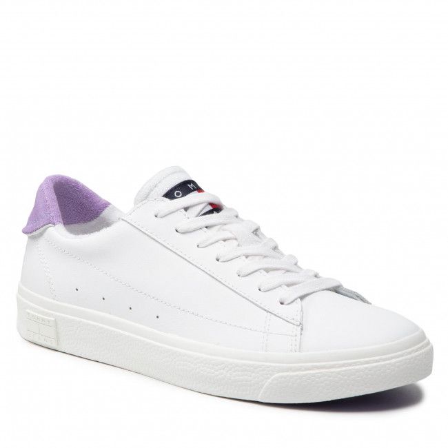 Sneakers TOMMY JEANS - Leather Low Cut Vulc EN0EN01627 Violet Viola VLK