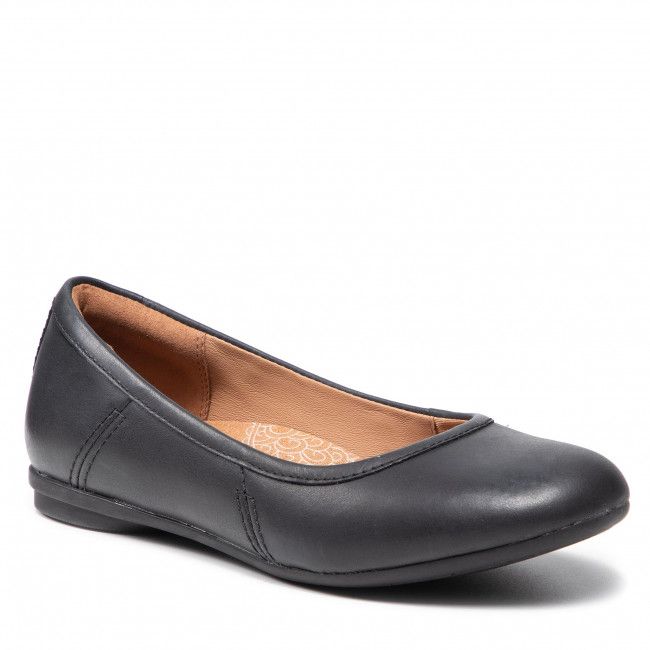 Ballerine CLARKS - Canebay Plain 261612824 Black Leather