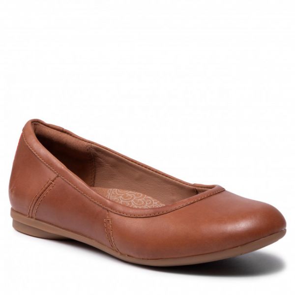 Ballerine CLARKS - Canebay Plain 261614744 Dark Tan Lea Ballerine CLARKS - Canebay Plain 261614744 Dark Tan Lea