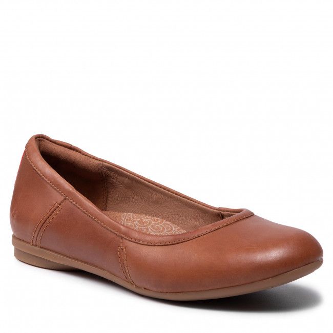 Ballerine CLARKS - Canebay Plain 261614744 Dark Tan Lea