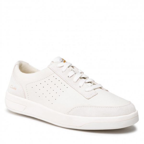 Sneakers Clarks - Hero Air Lace 261528877 White Leather Sneakers Clarks - Hero Air Lace 261528877 White Leather