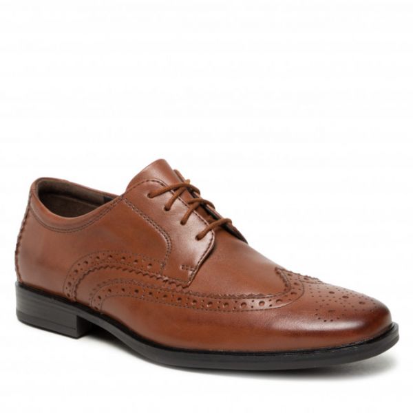 Scarpe basse Clarks - Howard Wing 261612547 Dark Tan Leather Scarpe basse Clarks - Howard Wing 261612547 Dark Tan Leather