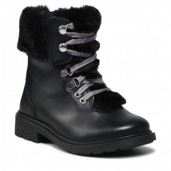 Scarponcini Clarks - Astrol Hiker T 261616806 Black Leather Scarponcini Clarks - Astrol Hiker T 261616806 Black Leather