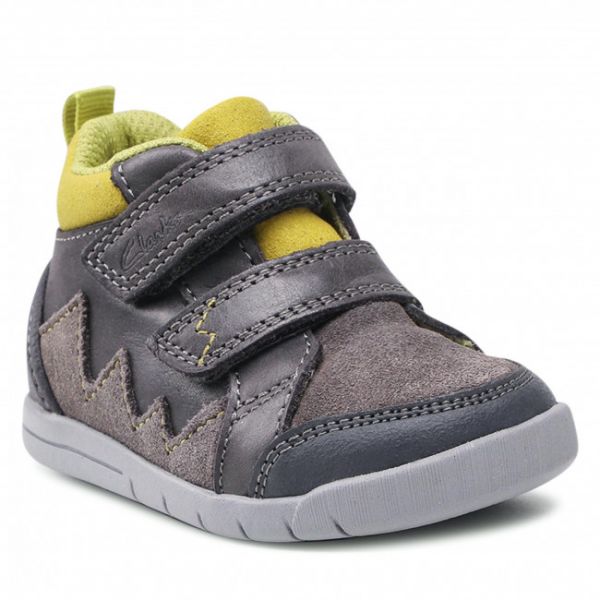 Polacchi CLARKS - Rex Park T 261626427 Grey Leather Polacchi CLARKS - Rex Park T 261626427 Grey Leather