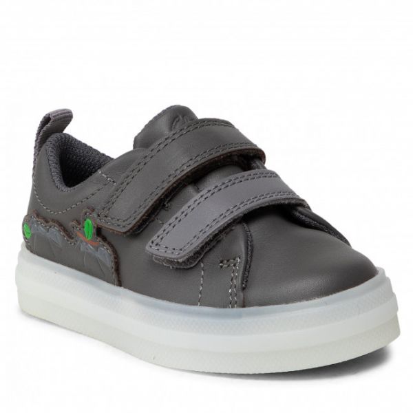 Sneakers Clarks - Flare Bug T 261620627 Dark Grey Lea Sneakers Clarks - Flare Bug T 261620627 Dark Grey Lea
